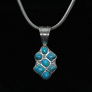 DTR JAY KING STERLING SILVER TURQUOISE PENDANT